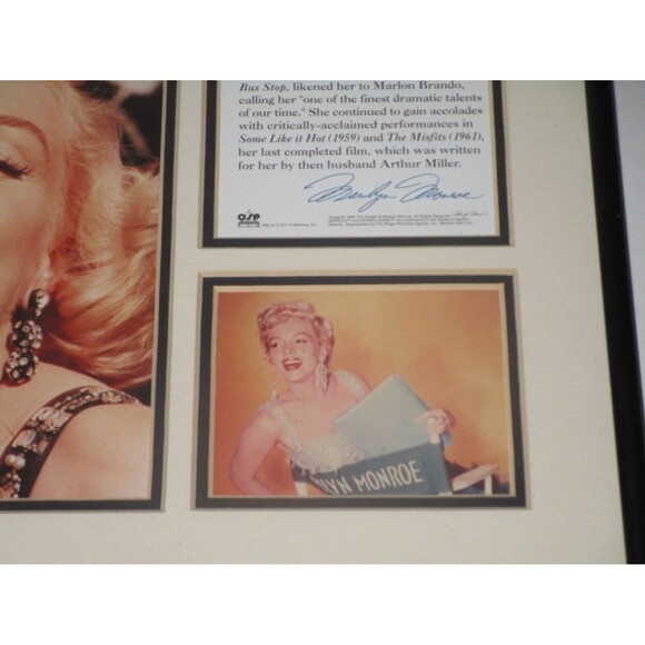 OSP Publishing 1995 Marilyn Monroe Framed & Matted Photos Plaque RARE - Picture 4 of 6